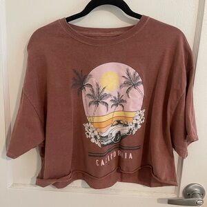 California Graphic Women's Crop Top